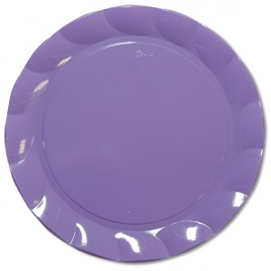 bajo plato pástico lila