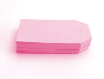 Etiqueta cartón rosa-